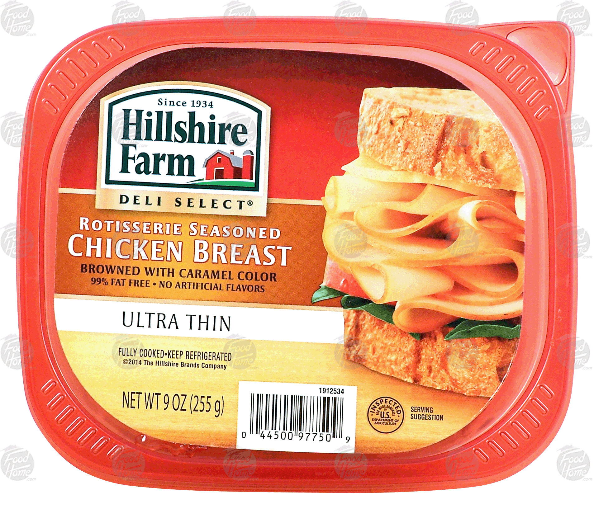 Hillshire Farm Deli Select rotisserie seasoned chicken breast, ultra thin Full-Size Picture